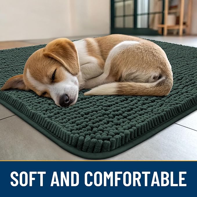 Smiry Dog Door Mat for Muddy Paws 70x24, Absorbent Dirt Trapper, Non-Slip - Image 2