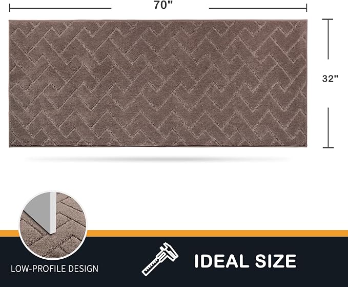 PURRUGS Dirt Trapping Door Mat 32" x 70", Non-Slip Machine Washable Entry Rug - Image 2