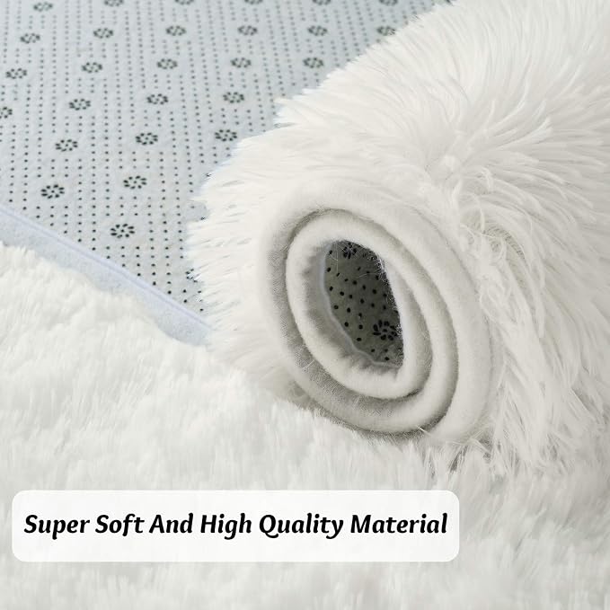 Andecor Soft Fluffy Bedroom Rugs, 6 x 9 Feet Indoor Shaggy Plush Area Rug - Image 6