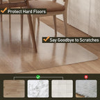 Clear Plastic Floor Mat for Under Dining Table, Anti-Spill Hard Floor Protector - Image 3