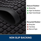 Smiry Front Door Mat Outside Entrance, Heavy Duty Natural Rubber Doormat - Image 4