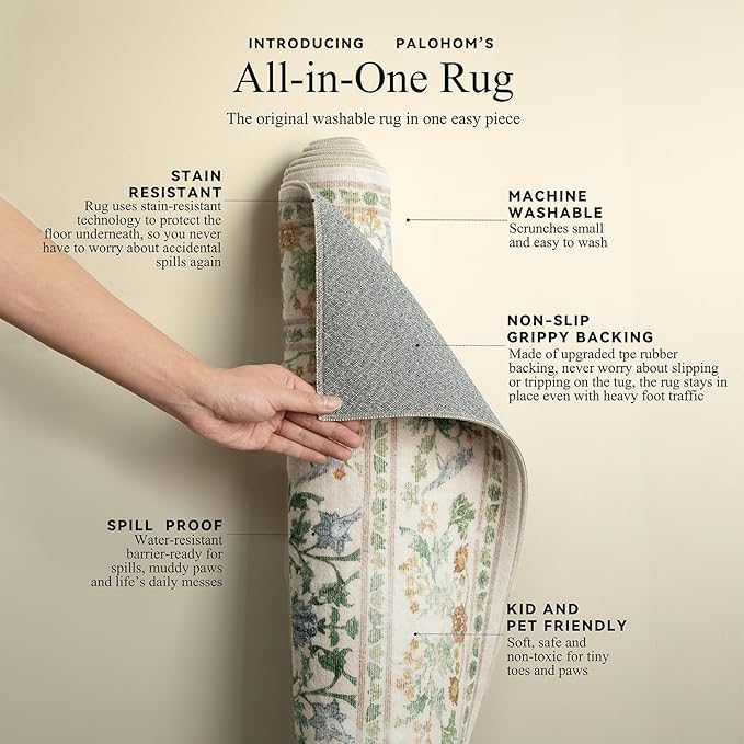 2x3 Washable Small Rugs for Entryway: Door Mat Indoor Entrance Throw Area Rug - Image 4