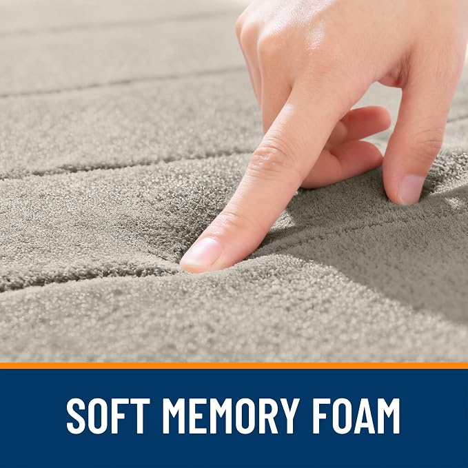 OLANLY Memory Foam Bath Mat 35x24, Super Soft Absorbent Bathroom Rugs, Quick Dry - Image 5