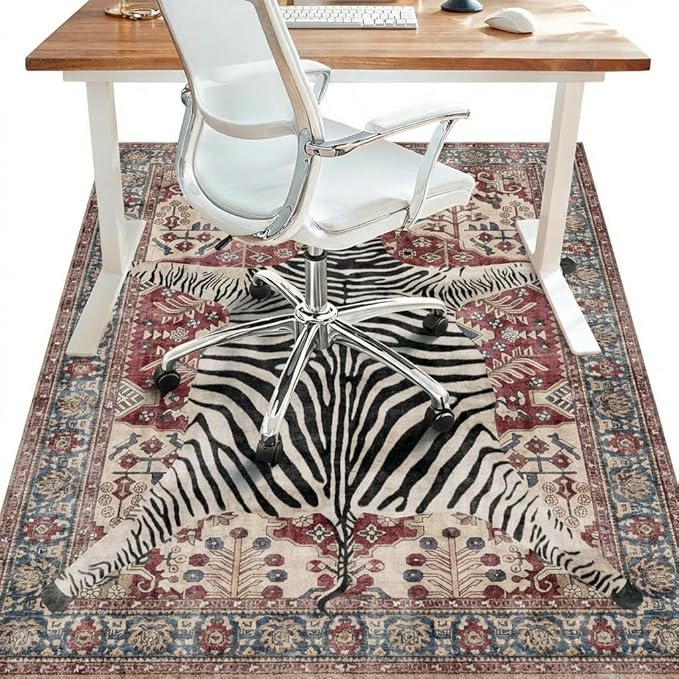 36"x48" Office Chair Mat for Hardwood Tile Floor, Under Desk Carpet Protector by BESBLEE