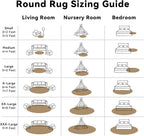 OLANLY Taupe Round Rugs for Bedroom - Image 8