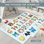 ABC Rug for Kids Playroom, Non Slip Washable Classroom Rug, Alphabet Numbers - Image 4