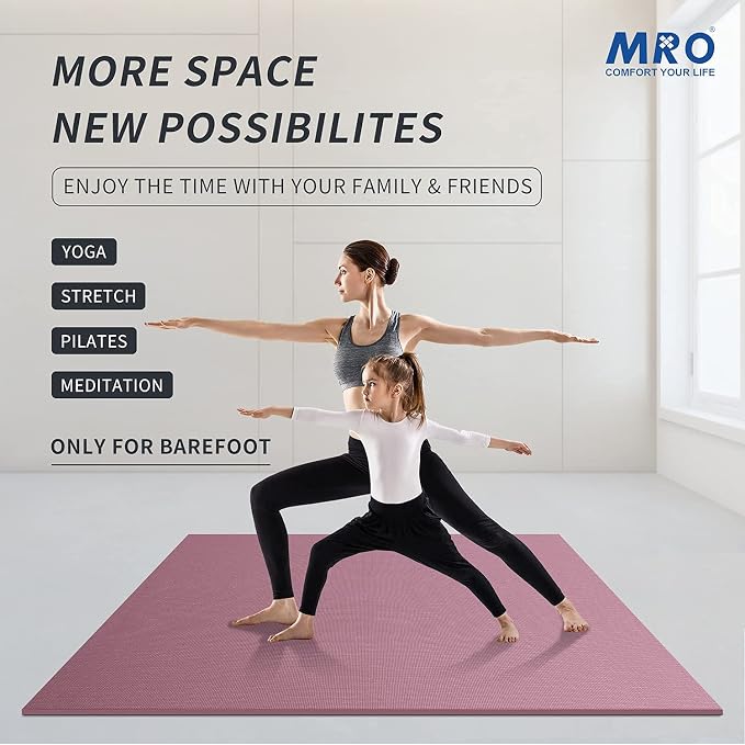 MRO Extra Large Yoga Mat, Soft for Women and Men Fitness, stretching - Image 6