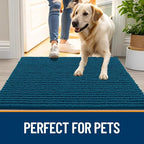 OLANLY Dog Door Mat for Muddy Paws 59x24, Ultra Absorbent Chenille Mud Doormat - Image 6