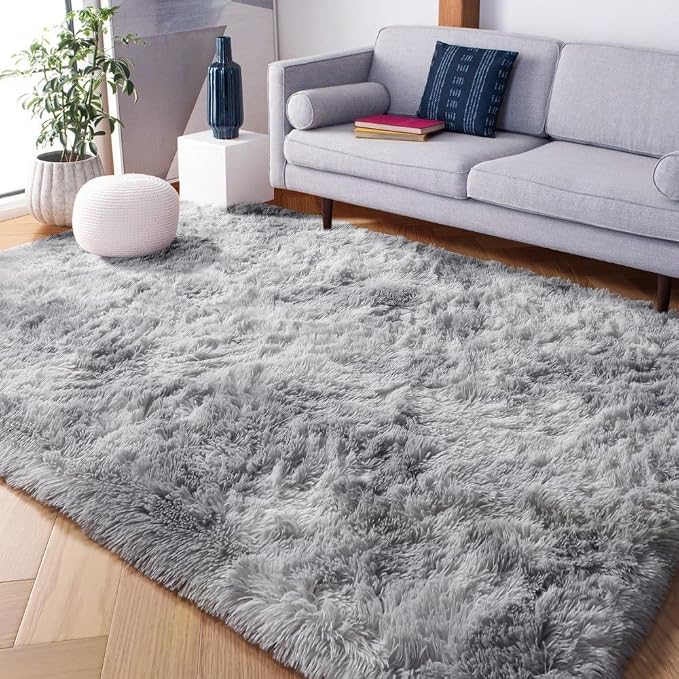 PAGISOFE Abstract Shaggy Machine Washable Area Rug 4' x 6' Plush Soft Fluffy - Image 8