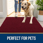 OLANLY Dog Door Mat for Muddy Paws 59x24, Ultra Absorbent Chenille Mud Doormat - Image 6