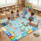 4.5x6 Feet Kids Rugs for Playroom Bedroom, Educational ABC Alphabet Area Rug - Image 5