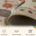 RELEANY Floral 6x9 Area Rugs Washable Print Boho Cute Carpet Non Slip Flower - Image 3