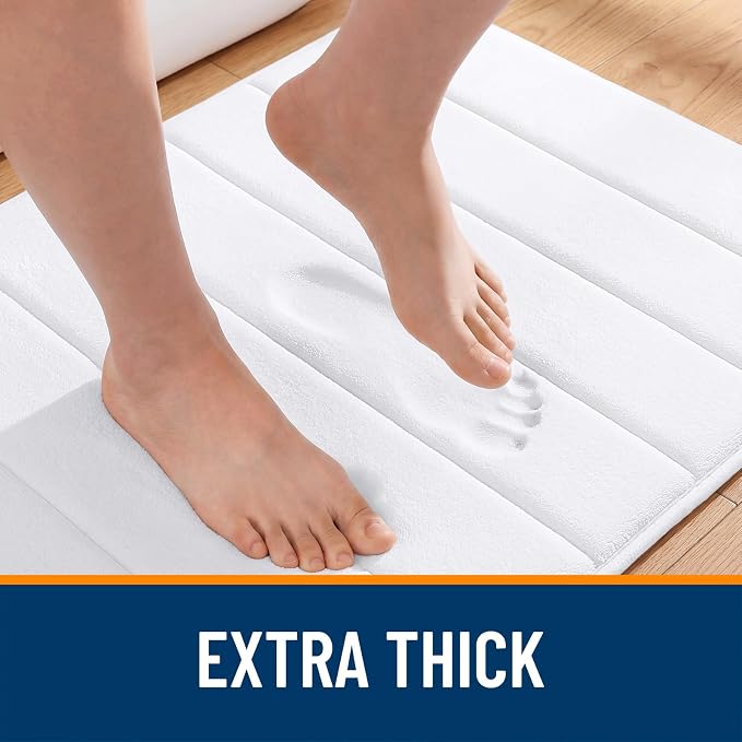 OLANLY Memory Foam Long Bathroom Rugs Runner 70x24, Super Soft Absorbent Bath - Image 6