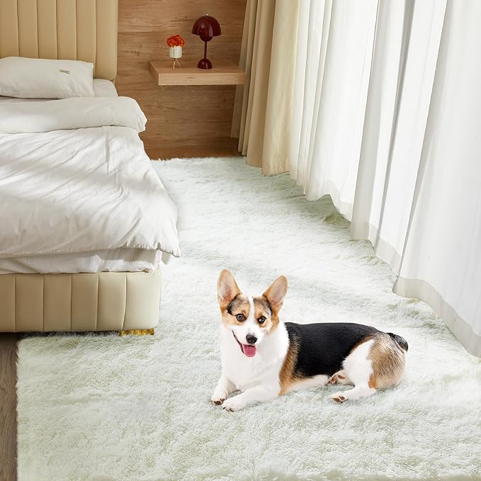Ultra Soft Rug for Living Room, 8X10 Fluffy Shag Area Rug for Bedroom, Modern - Image 6