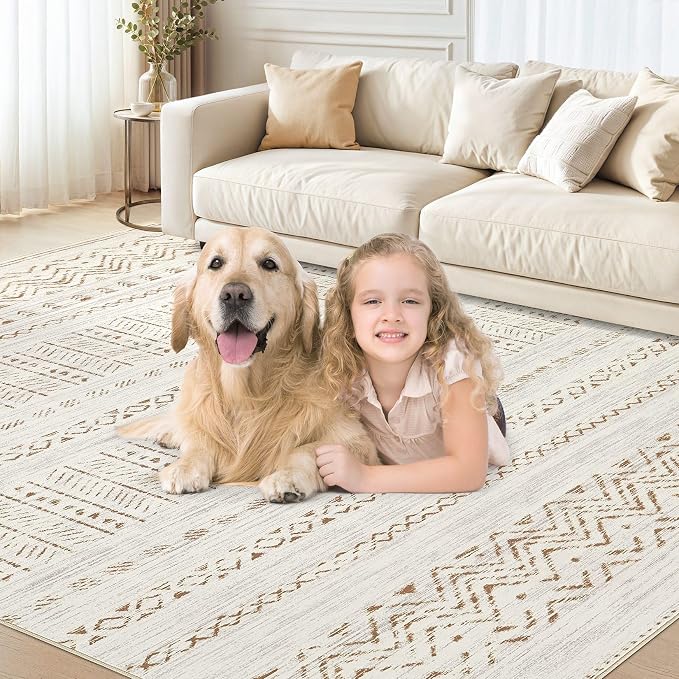 cotiled 8x10 Area Rugs Living Room Rug: Washable Boho Rugs - Image 5