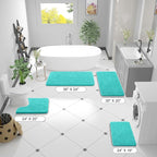 OLANLY Bathroom Runner Rugs 47x17, Extra Soft Absorbent Chenille Bath Rugs - Image 2