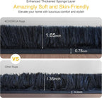 KCHOWUA Black Fluffy Rug 4x6 - Image 2