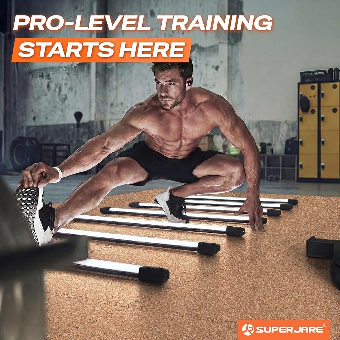 SUPERJARE 0.56'' Thick 6 Pcs 24 Sq Ft Rubber Top Exercise Equipment Mats - Image 2