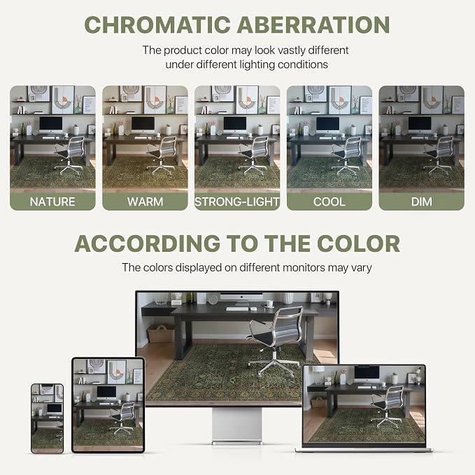 36"x48" Office Chair Mat for Hardwood Tile Floor, Under Desk Carpet Protector - Image 6
