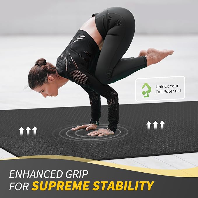 CAMBIVO Yoga Mat 72" x 48" Large Workout Mat - Image 9