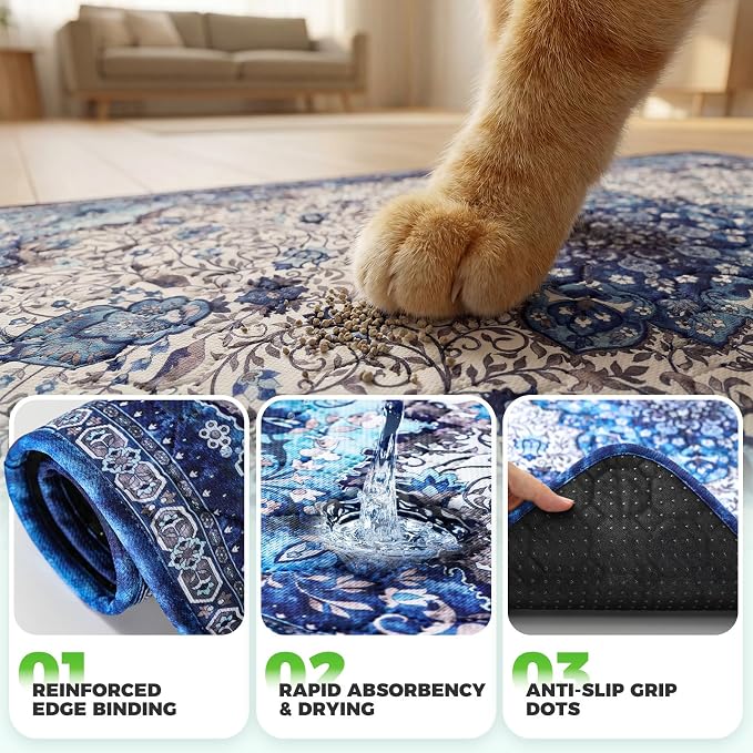 Hompet Cat Litter Mat 2 Pack, 18x28 Machine Washable Trapping Mats - Image 5