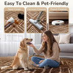 BESTSWEETIE Area Rug 3x4 Rug Machine Washable Non-Slip Low Pile Print Pattern - Image 5