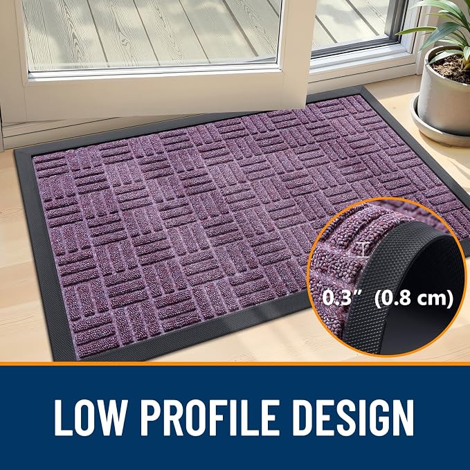 OLANLY Front Door Mat Outside Entrance 59x23, Heavy Duty Sturdy Natural Rubber - Image 4