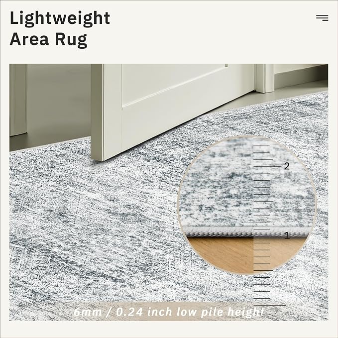 Soalmost 10x14 Area Rugs for Living Room, Non Slip Machine Washable Vintage Rugs - Image 8