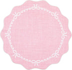 GarveeHome Scalloped Bow Rug for Living Room, 4ft Round Rugs Washable Solid - Image 4