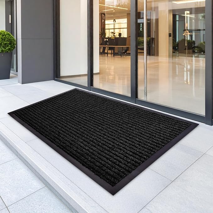4 Pack 2' x 3' Heavy Duty Entry Mat, Low Profile Door Rug - Image 2