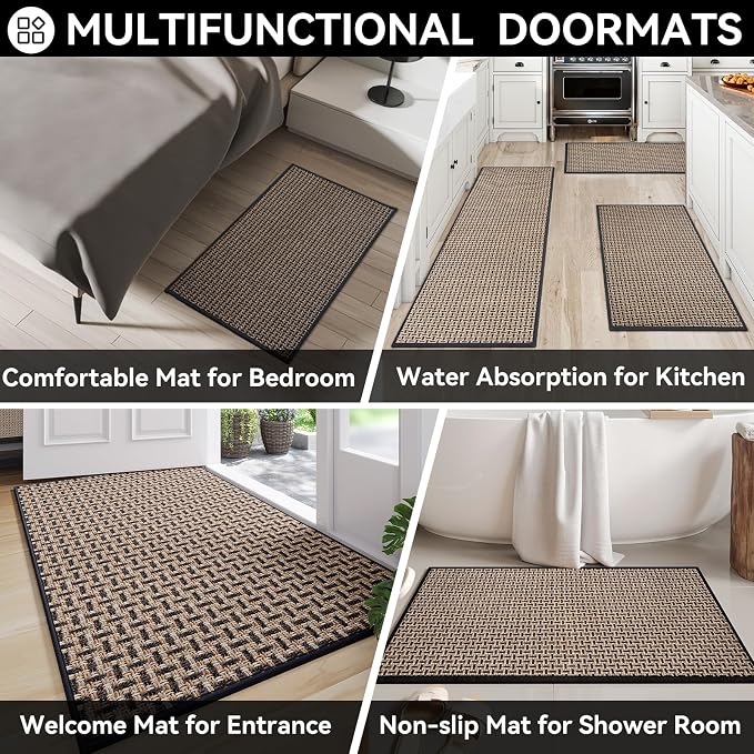 Indoor Door Mat Dirt 36x60 Resistant and Absorbent, Non-Slip Rubber Backing - Image 8