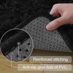 qulint 8x10 Rug for Living Room, Soft Fluffy Black Rug for Bedroom Shag Shaggy - Image 3