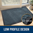 OLANLY Front Door Mat Outside Entrance 47x32, Heavy Duty Sturdy Natural Rubber - Image 4
