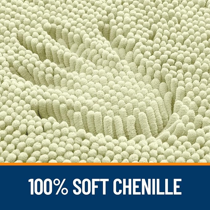 OLANLY Small Bathroom Rugs 24x16, Extra Soft Absorbent Chenille Bath Rugs - Image 4