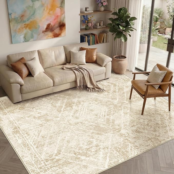 BESTSWEETIE Area Rug 6x9 Rug Machine Washable Non-Slip Low Pile Print Pattern by BESTSWEETIE