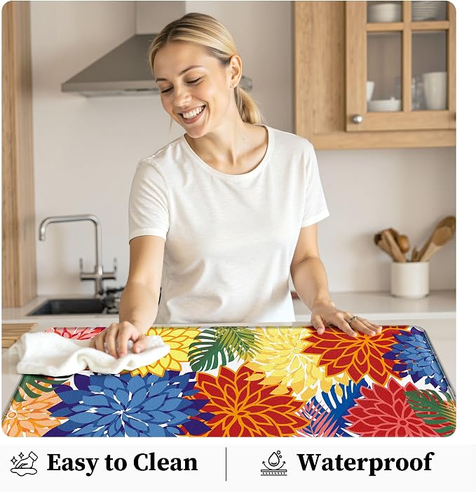 Arenarug Kitchen Mats for Floor 2PCS Cushioned Anti Fatigue Kitchen Mats - Image 5