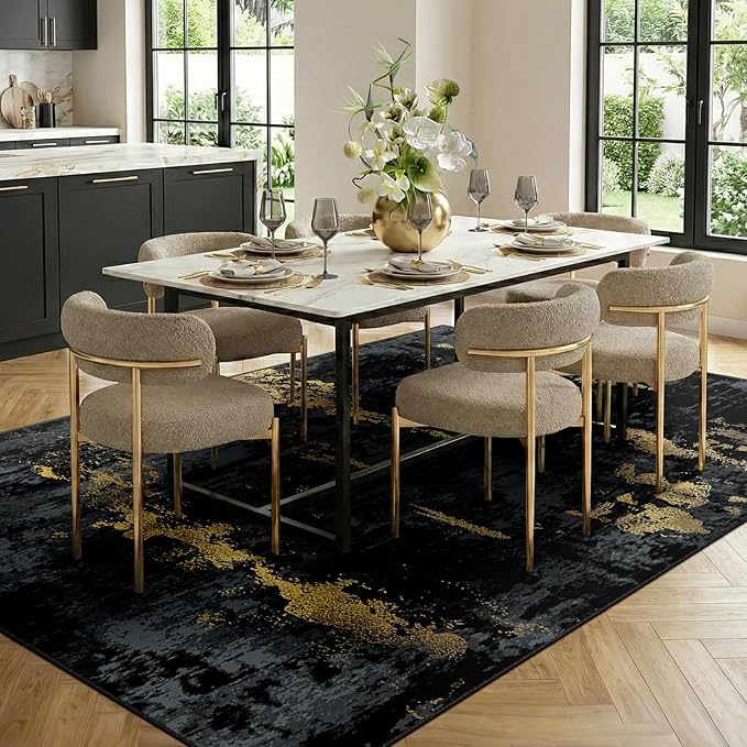 RELEANY Washable Area Rugs 5'x7' Non-Slip Modern Abstract Soft - Image 3