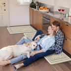 KIMODE Anti Fatigue Mats for Kitchen Floor 20"x47"+20"x32", Boho Farmhouse - Image 8