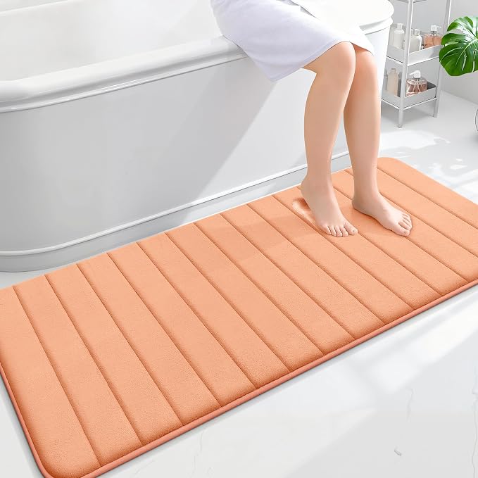 OLANLY Memory Foam Long Bathroom Rugs Runner 59x24, Super Soft Absorbent Bath by OLANLY