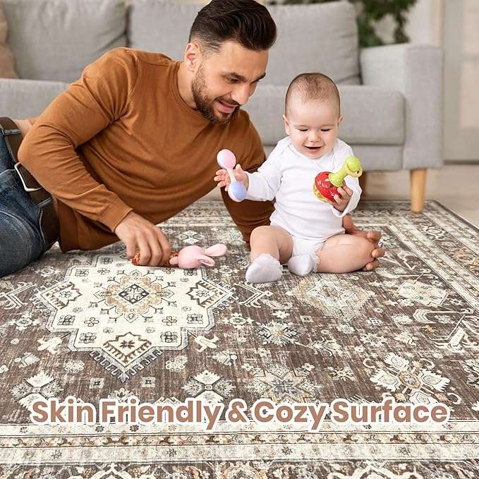 Vintage Living Room Area Rug 8x10 - Image 3