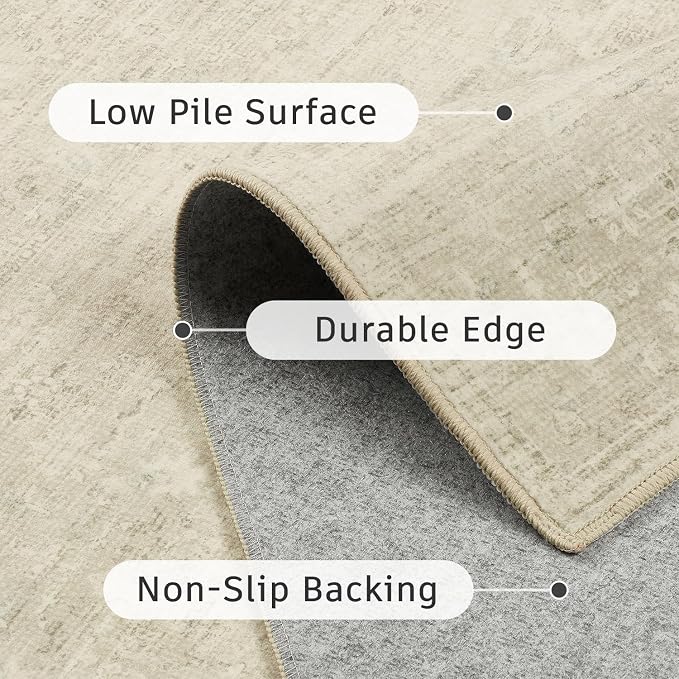DCX 6x9 Beige Rug, Kid & Pet Friendly - Image 8