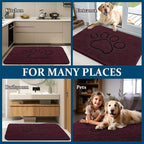 OLANLY Dog Door Mat for Muddy Paws 30x20, Paw Print Design, Absorbs Moisture - Image 8
