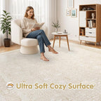Washable Rug 9x12 Area Rugs: Vintage Floral Rugs - Image 9