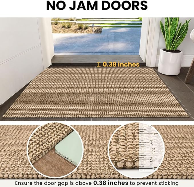 IOHOUZE Washable Exrea Long Hallway Runner Rug 2.6x18 Rubber Backed Kitchen - Image 3
