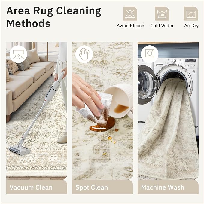 Soalmost Washable Area Rug 8x12, Large Soft Rugs - Image 9