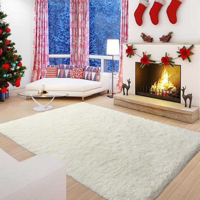 Andecor Soft Fluffy Bedroom Rugs, 6 x 9 Feet Indoor Shaggy Plush Area Rug - Image 9