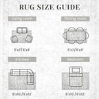 8x10 Area Rugs for Living Room: Washable Large Vintage Floral Rug Low Pile - Image 7