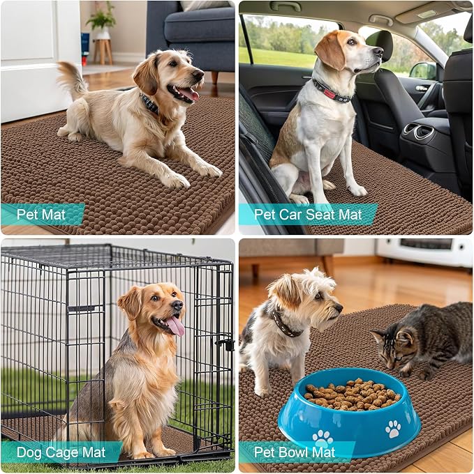 OLANLY Dog Door Mat for Muddy Paws 36x24, Absorbs Moisture and Dirt, Absorbent - Image 7