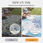 GENIMO Indoor Outdoor Area Rug 6'x9', Machine Washable Rugs - Image 5