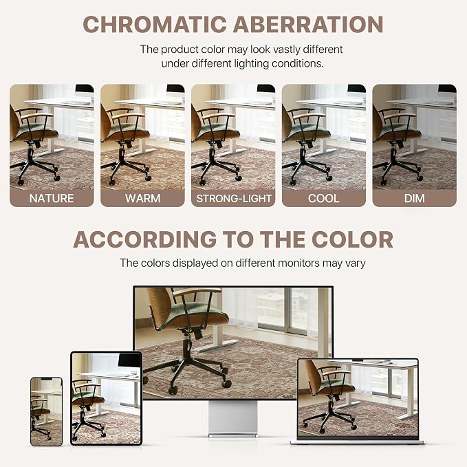 36"x48" Office Chair Mat for Hardwood Tile Floor, Under Desk Carpet Protector - Image 6